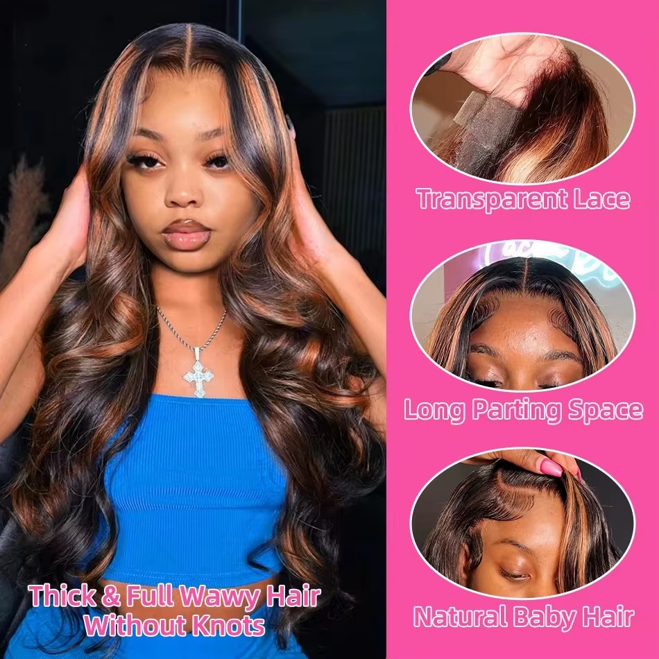 Lace Front Wigs - Ombre 13x4 Dantel Ön Peruklar Gerçek