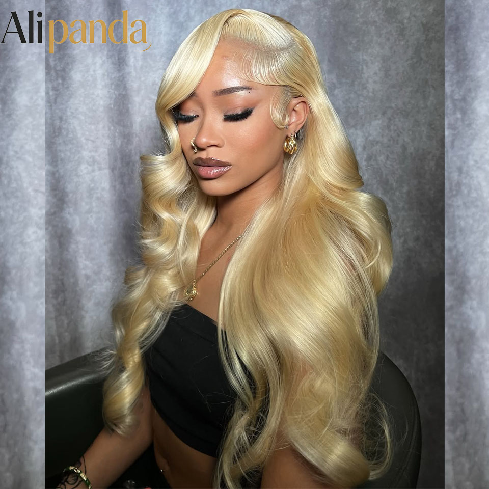 613 Blonde Body Wave Lace Front Wig - 613 İnsan Saçı Peruk 13x6 Dalgalı