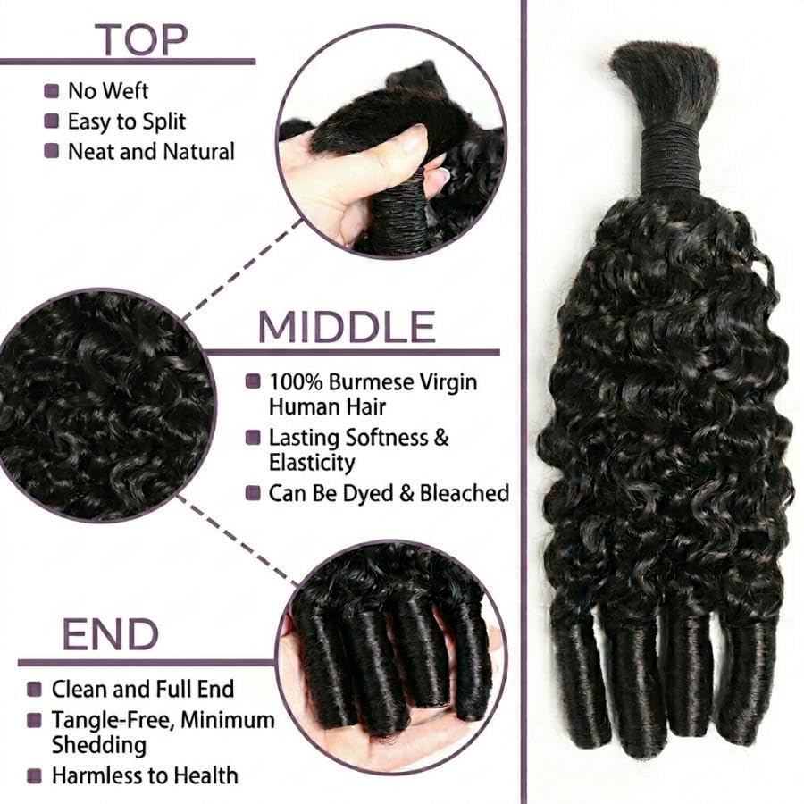 Boho Örgüler İçin İnsan Saçı Ö - Water Wave Bulk Human Hair For Braiding incelemesi ve fiyatı
