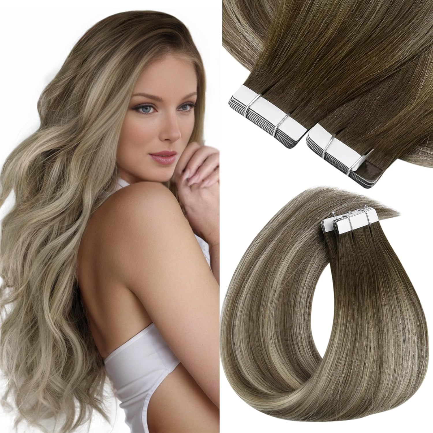 VeSunny Bantlı Saç Uzantıları  - Invisible Tape In Extensions Real Hair incelemesi ve fiyatı