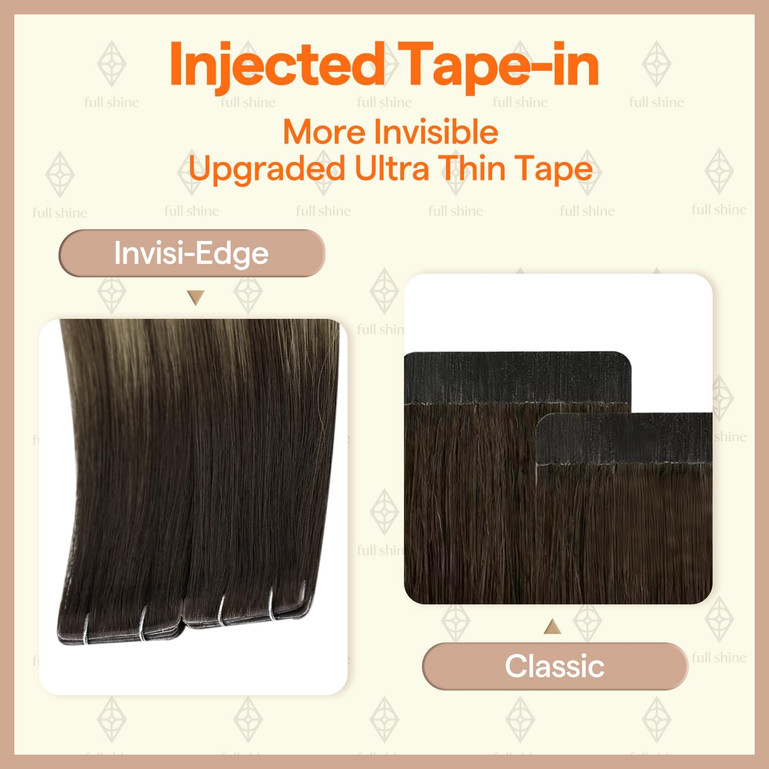 Full Shine Virgin Enjeksiyonlu - Invisible Tape In Extensions Real Hair incelemesi ve fiyatı