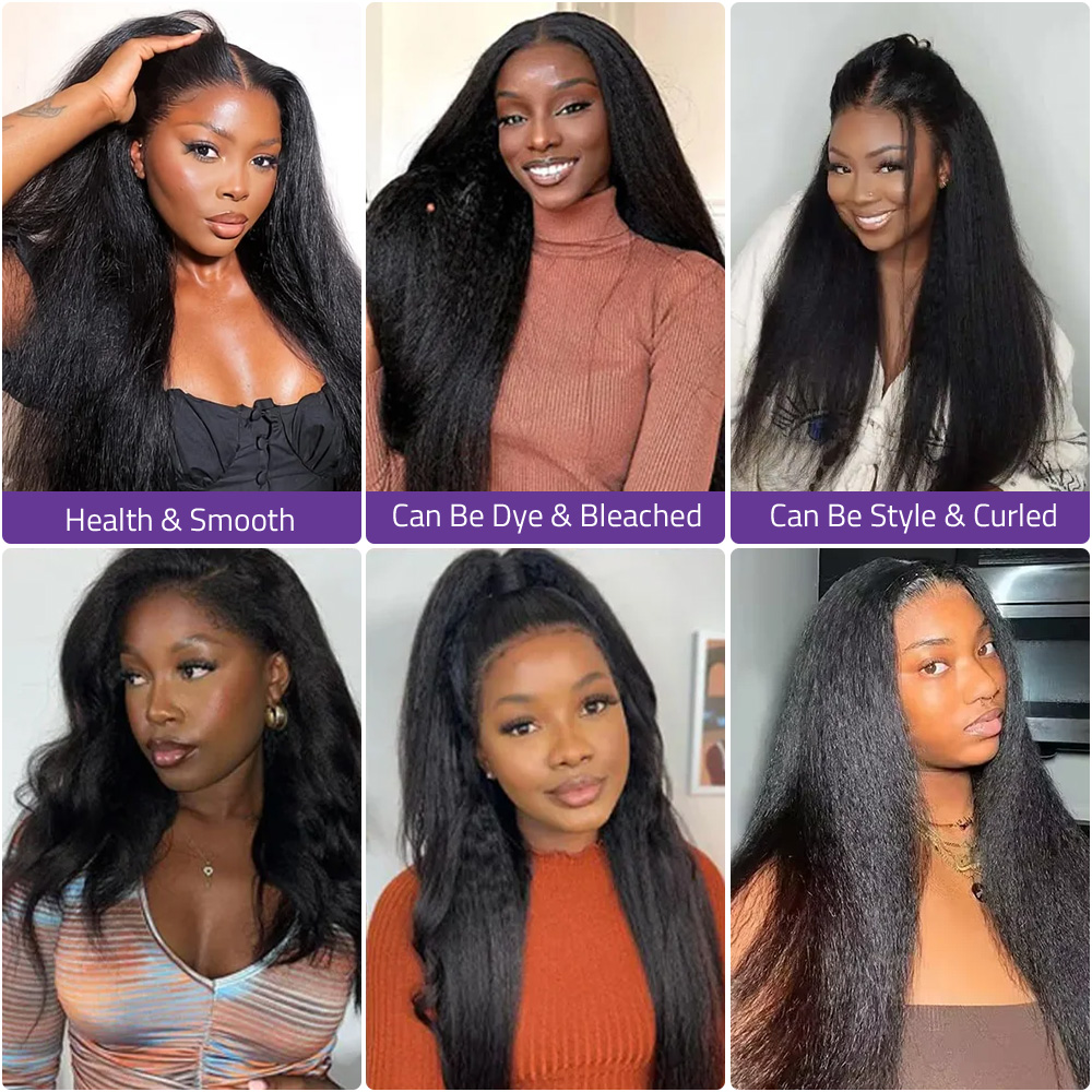 Kinky Yaki Düz İnsan Saçı V Pa - Glueless Wear And Go Human Hair Wig incelemesi ve fiyatı