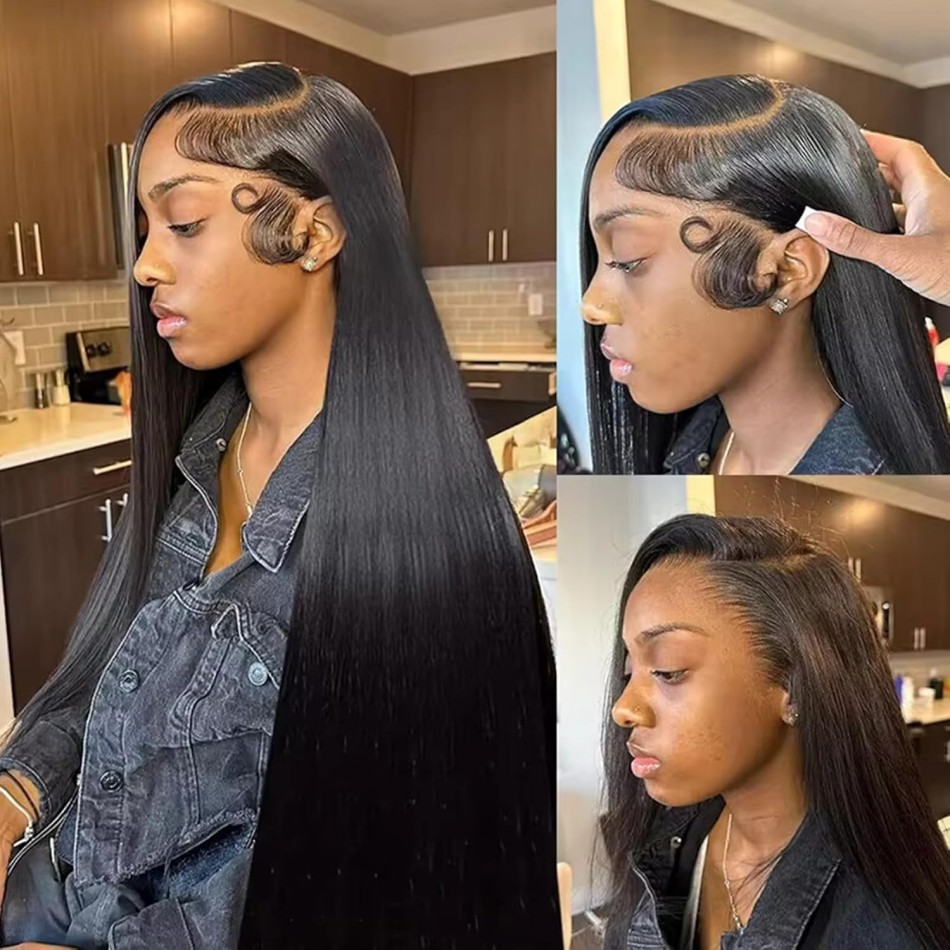 40 İnç Düz İnsan Saçı Peruk 22 - Lace Front Wigs incelemesi ve fiyatı
