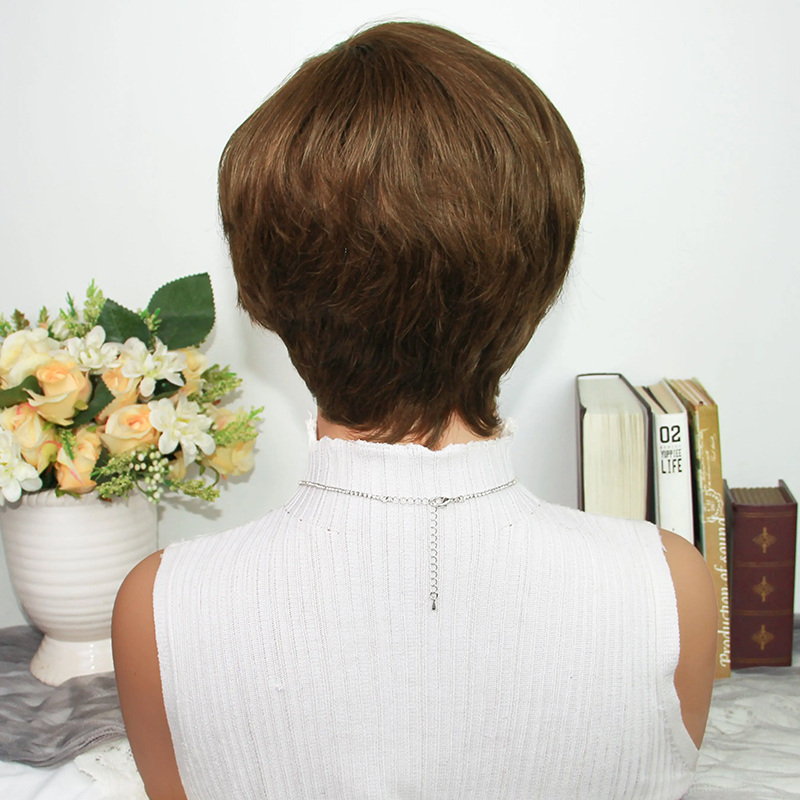 Çikolata Kahverengi Pixie Kesi - Short Pixie Cut Wig Human Hair Cheap incelemesi ve fiyatı