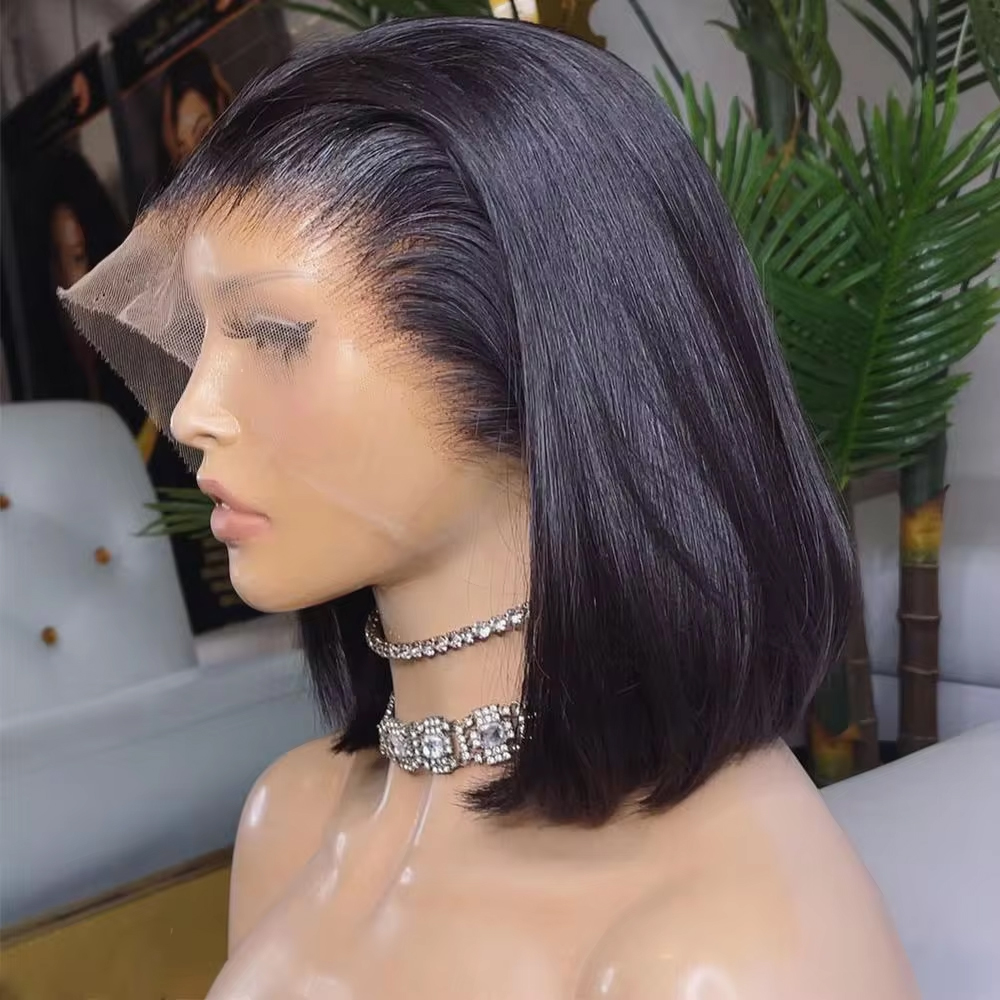 250 Yoğunluklu, Düz, 13x4 Ölçü - Pre Parted 13X4 Lace Front Bob Wig incelemesi ve fiyatı